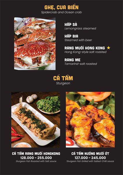 Menu Nhà hàng hải sản cơm niêu Vuông Tròn14